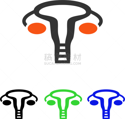 计算机图标,平坦的,符号,图像,女人,人类的生殖器官,设计元素,矢量