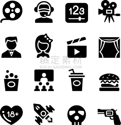 计算机图标,成年的,矢量,影片,窗帘,图像,座位,动作,图像特效