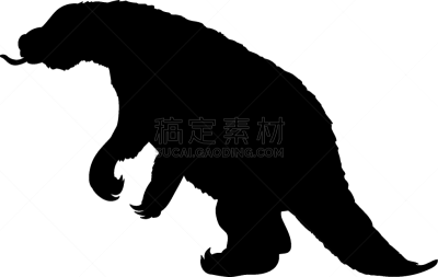 已灭绝生物,史前时代,哺乳纲,分离着色,生物学,远古的,野生动物,古生物学,剪影