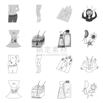 健康保健,痛苦,符号,生物学,皮炎,皮肤病学,清洁工,女人,设计,布置