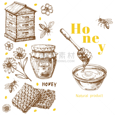 模板,蜂蜜,动物手,背景,生物学,清新,环境,食品,广口瓶,复古