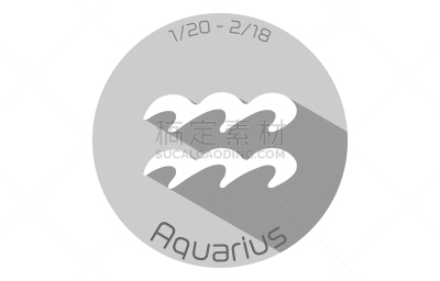 矢量,星座,水瓶座,绘画插图,计算机图标,数字12,秘密,华丽的,简单,从容态度
