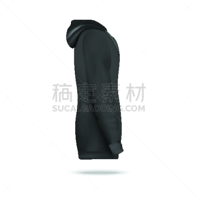 绘画插图,长袖衫,矢量,连帽运动外套,男女通用,分离着色,灰色,毛衣,空的,运动