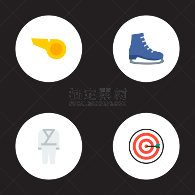 符号,扁平化设计,白色,空手道,职权,雪橇滑学,鞋子,图像,布置