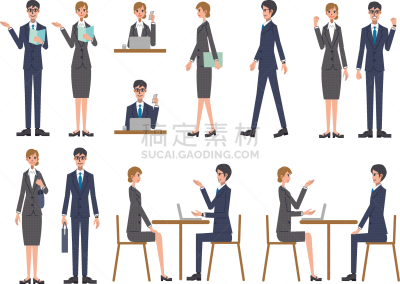 绘画插图,商务人士,商务,图表,从容态度,保险,女人,新入社成员,市场营销,20到29岁