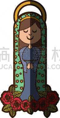 白色背景,瓜达鲁贝圣母,母亲,白色,灵性,气氛,图像