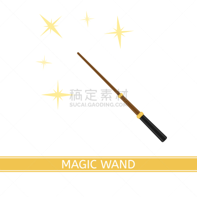 分离着色,魔杖,创造力,闪亮的,黄金,飘然,幻想,欲望,图像,想象
