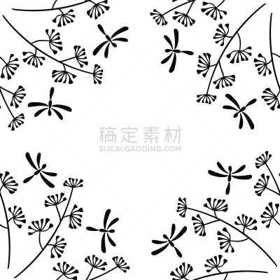 蝴蝶,边框,植物群,装饰品,华丽的,对称,简单,复古风格,瓷砖,禅宗