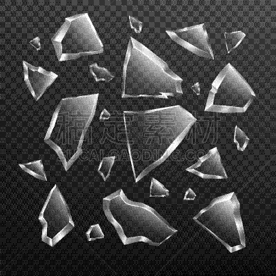 窗户,碎玻璃,部分,波兰,一个物体,背景分离,裂片,坏掉的,三维图形,纹理