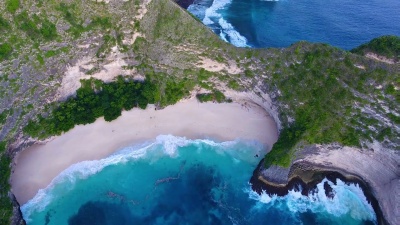 Kelingking海滩鸟瞰，Nusa Penida