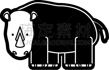犀牛,分离着色,白色,自然,动物园,斑马,条纹,非洲,热带雨林,野生动物