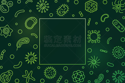 微生物学,细菌,绿色,边框,藻青菌,生物学,一个物体,直的,分子