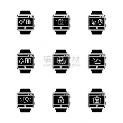 计算机图标,符号,事件,矢量,绘画插图,追踪器,定时器,会议,护腕,分离着色
