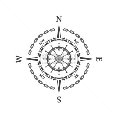 矢量,风,玫瑰,黑色,旅途,一个物体,背景分离,复古风格,古典式,方向