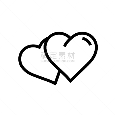 漫画,图标,两个物体,动物心脏,华丽的,摆拍,热情,浪漫,爱,装饰