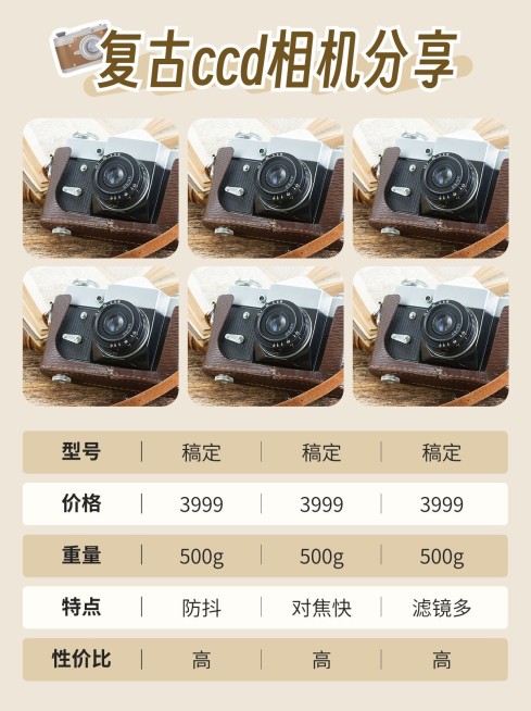 摄影相机测评分享复古ccd小红书配图预览效果