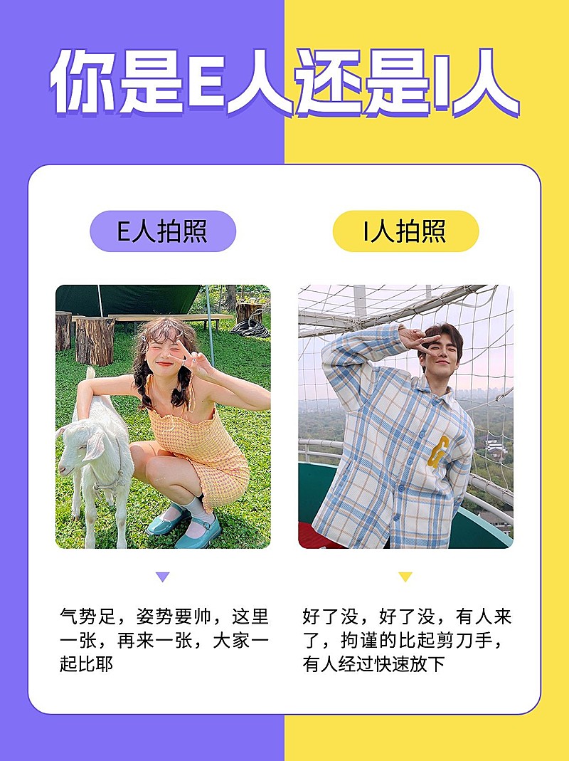 MBTI性格测试对比图小红书封面