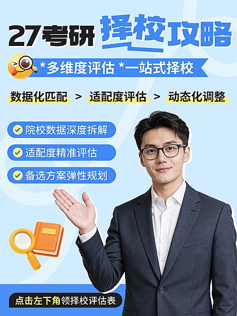 教育培训学历教育考研择校规划服务介绍人像小红书封面