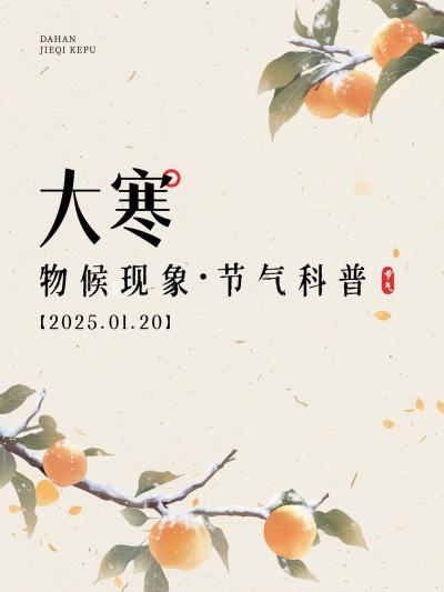 大寒节气科普小红书套装小红书封面aigc