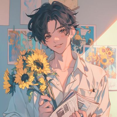 文体娱乐个人生活漫画风卡通情侣头像AIGC
