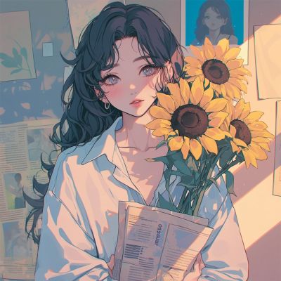文体娱乐个人生活漫画风卡通情侣头像AIGC