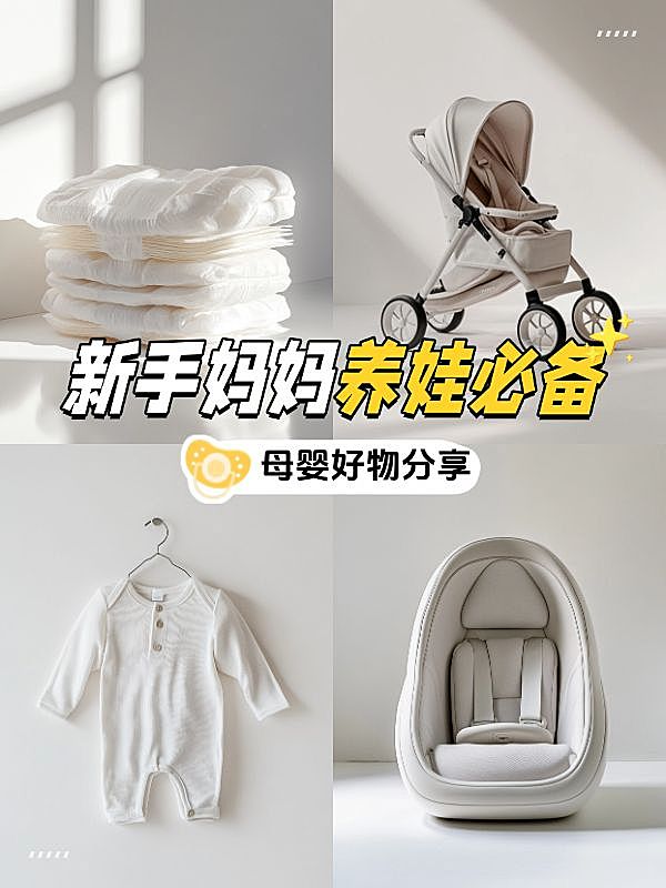 母婴亲子养娃好物推荐小红书封面aigc