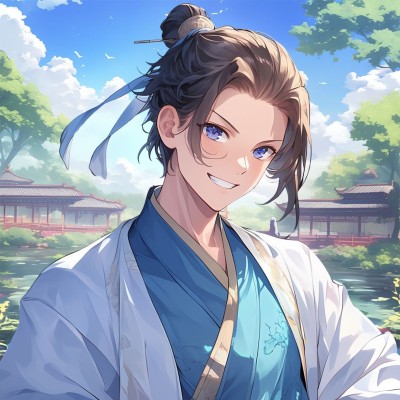 个人生活古风卡通动漫情侣头像AIGC