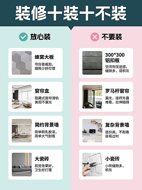 家居装修分享对比图避坑指南红黑榜小红书配图