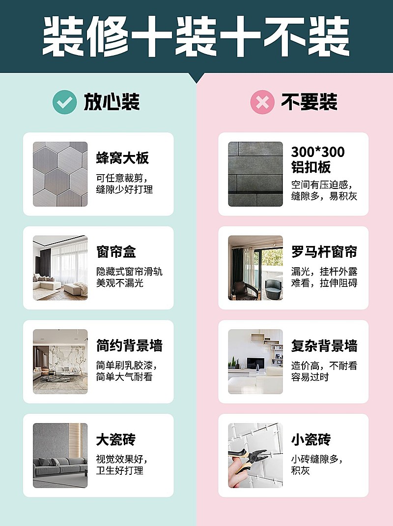 家居装修分享对比图避坑指南红黑榜小红书配图