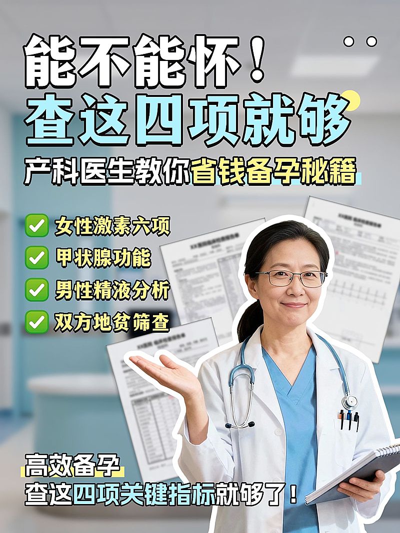 孕产母婴备孕优生优育检查攻略人相小红书封面
