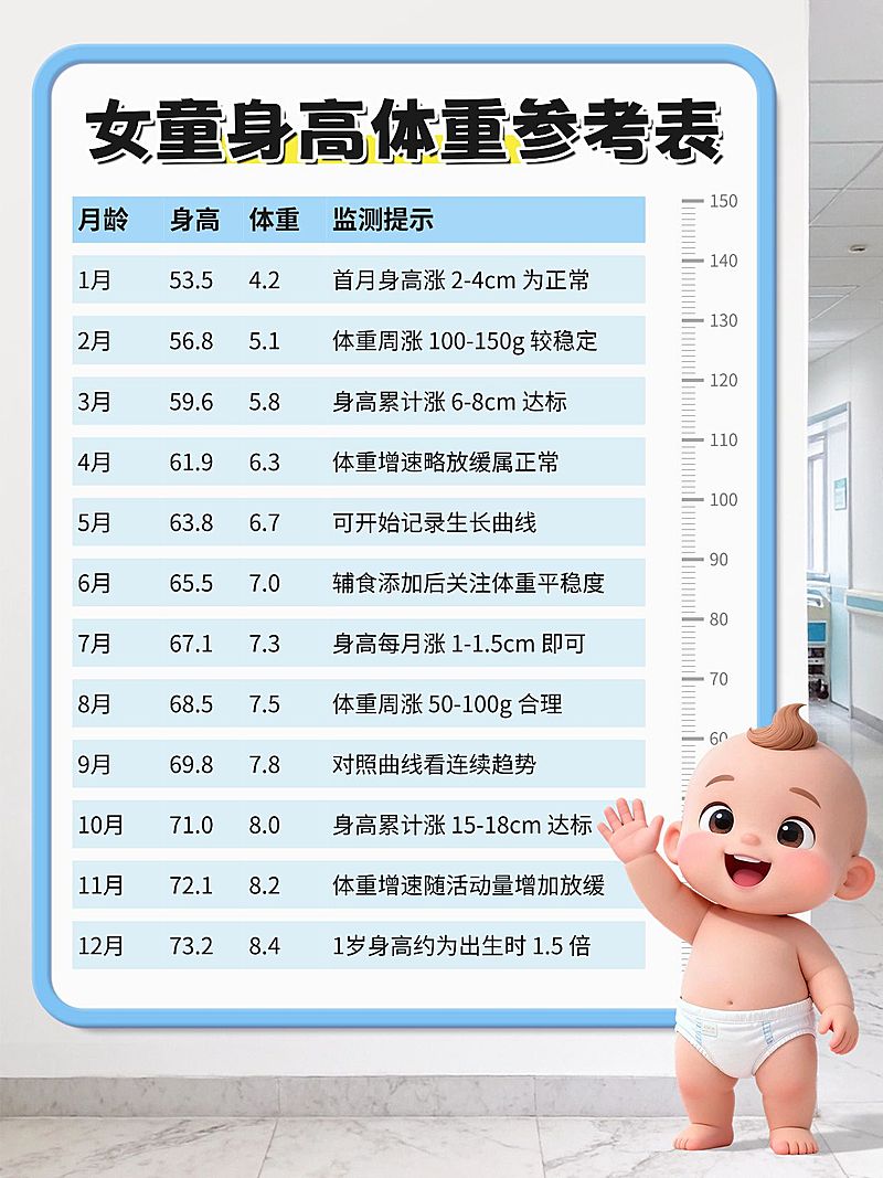 母婴亲子新生儿身高体重科普小红书配图