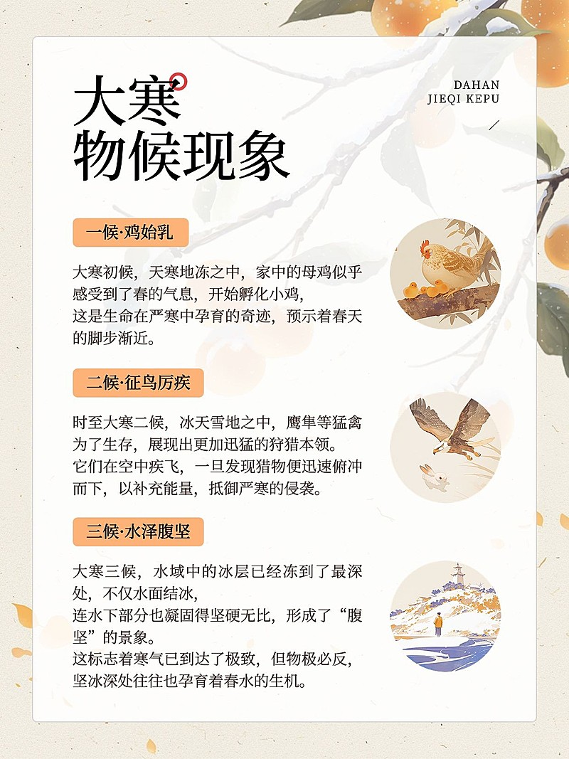 大寒节气科普小红书套装小红书配图aigc