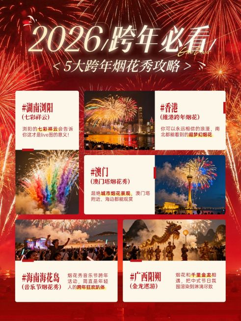 元旦节日营销喜庆感小红书配图预览效果