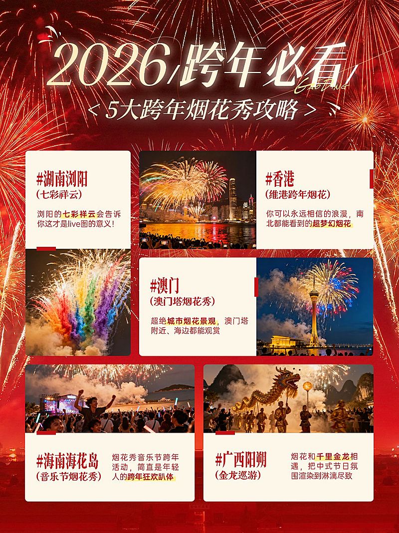 元旦节日营销喜庆感小红书配图