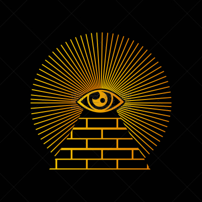 黄色,分离着色,金字塔形,黑色背景,图标,法老,地形,夏天,日落,日出