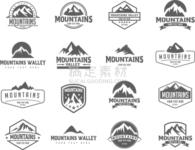 品牌名称,概念,山,雪,公园,证章,溢价,夏天,复古,剪影
