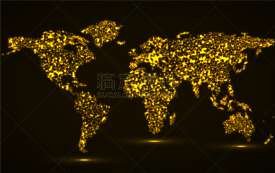 抽象,粒子,地球形,光亮,斑点,技术员,夜晚,形状,圆形,发光