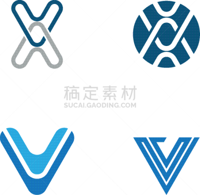v letter logo template