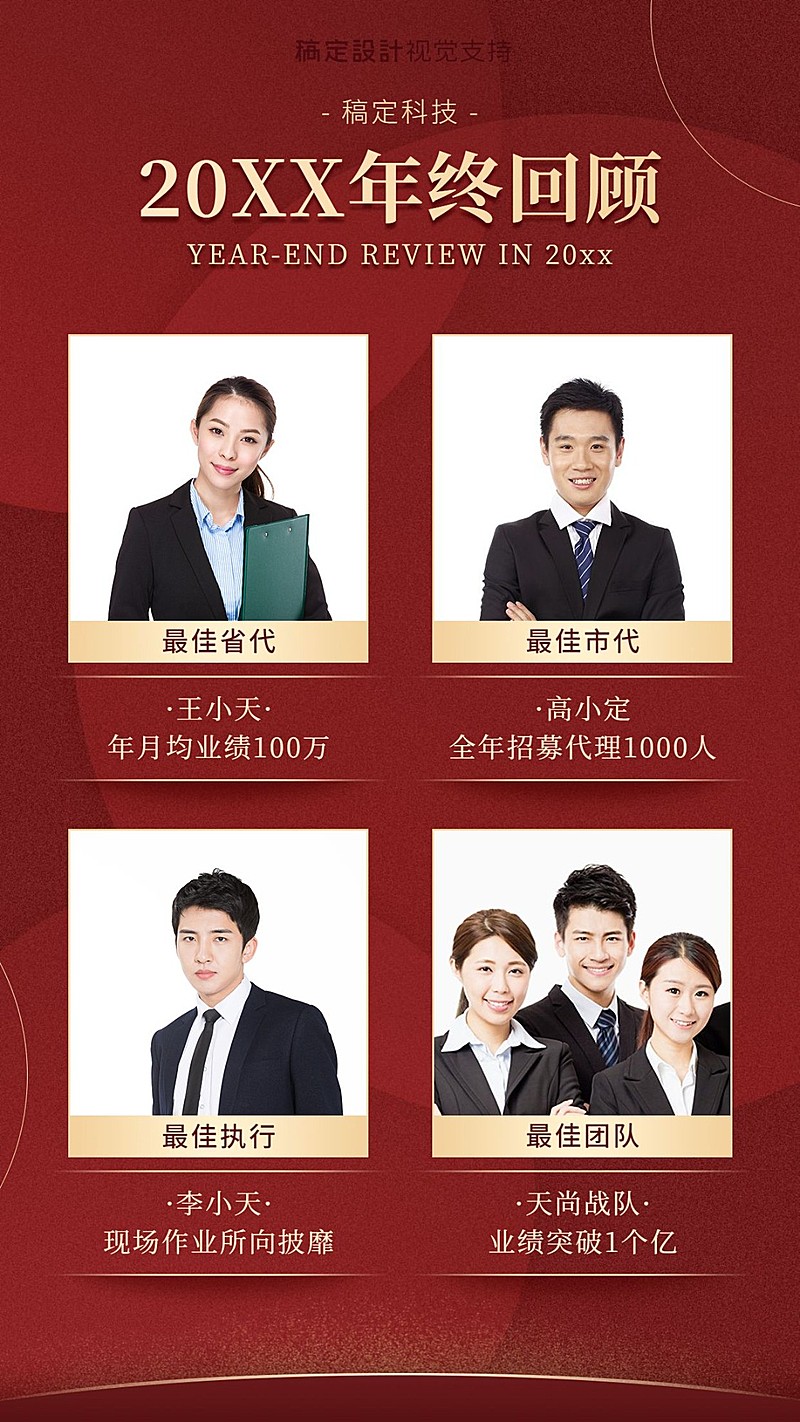 2019年团队年终回顾宣传海报