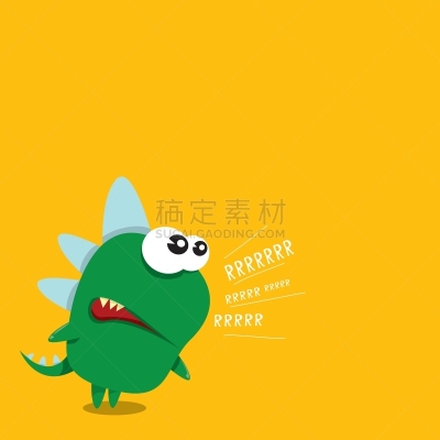 龙,恐龙,卡通,幽默,分离着色,可爱的,创造力,愉悦