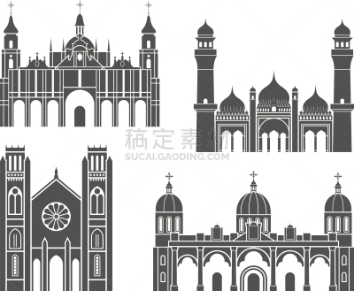 东非,黑色,建筑,图像,矢量,收集,复古,旅行,旅游