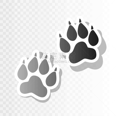 标志,图标,动物留下的痕迹,可爱的,脚印,脉搏图,猎豹,狮子,动物,美洲豹