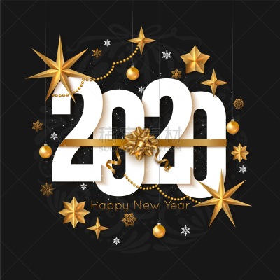 2020,黄金,新年前夕,华丽的,背景,请柬,事件,传单,华贵,问候