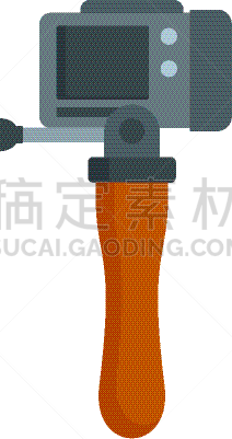 hand stick camera icon flat style
