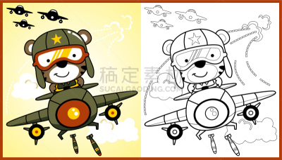 动物,军用机,卡通,可爱的,玩具,云,壁纸,飞机,绘制