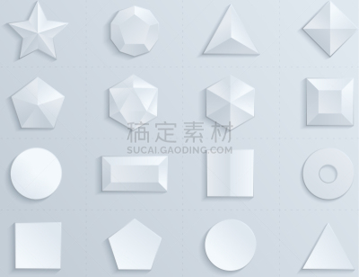 模板,三维图形,球体,圆柱体,建筑业,几何学,十二面体,圆形,写实,剪影