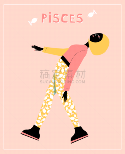 双鱼座,标志,绘画插图,空间探索,纺织品,动物图案,现代,女人,算命