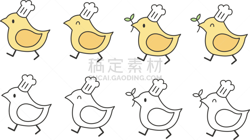 小鸡,矢量,绘画插图,农业,蛋包饭,背景分离,十二生肖,洋食,动物,鸟类