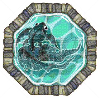 池塘,金鱼,分离着色,自然,图像,液体,睡莲,叶子,矢量,鲤鱼