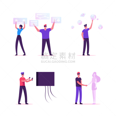 技术,网络空间,人,男性,运动,vr360,女人,三维图形,进行中,未来